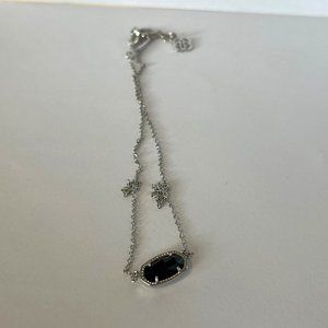 Kendra Scott Elisa Pendant Necklace - Black and Silver